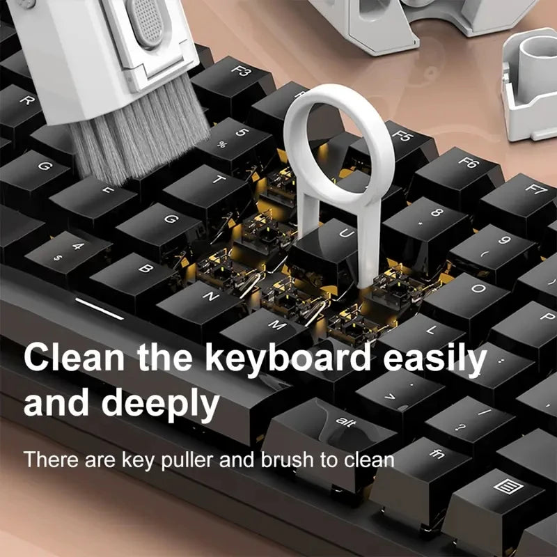 8-in-1 Multi-Purpose Cleaning Kit – Perfect for Keyboards, Screens, and Earphones