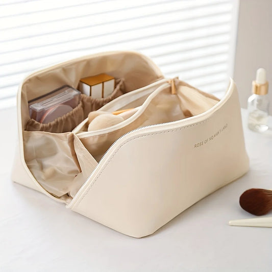 Elegant Travel Makeup Bag – Portable Cosmetic & Toiletry Organizer for Women