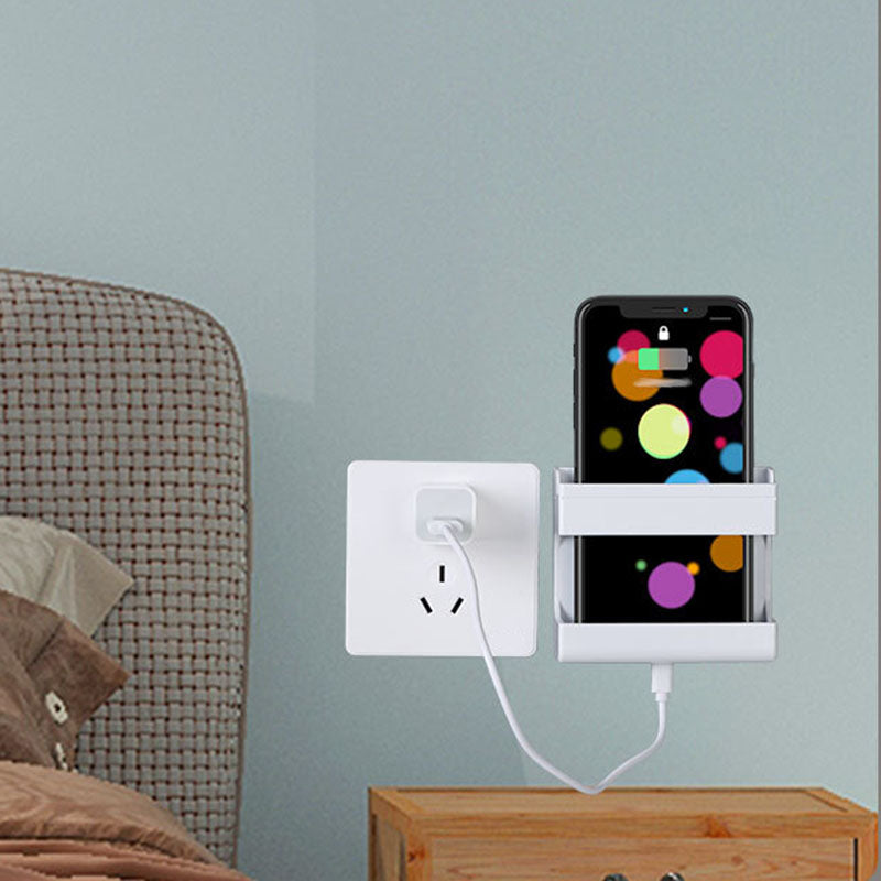 Wall-Mounted Storage Holder – Organizer for Remotes & Mobile Phones