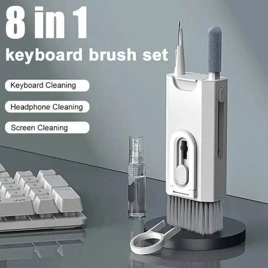 8-in-1 Multi-Purpose Cleaning Kit – Perfect for Keyboards, Screens, and Earphones