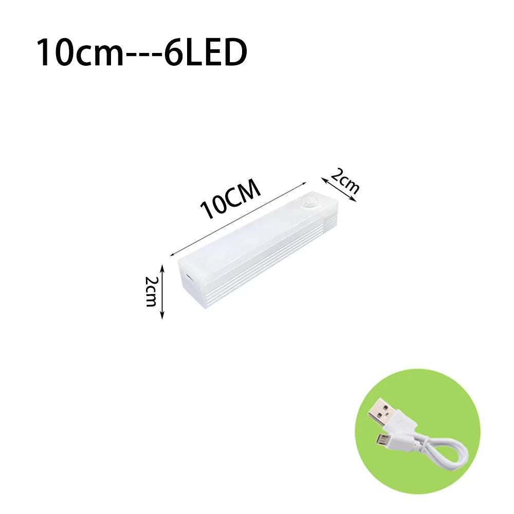 Wireless LED Motion Sensor Light – Rechargeable Night Lamp for Cabinets, Wardrobes & Stairs